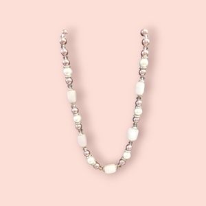 Necklace real stone with spacers